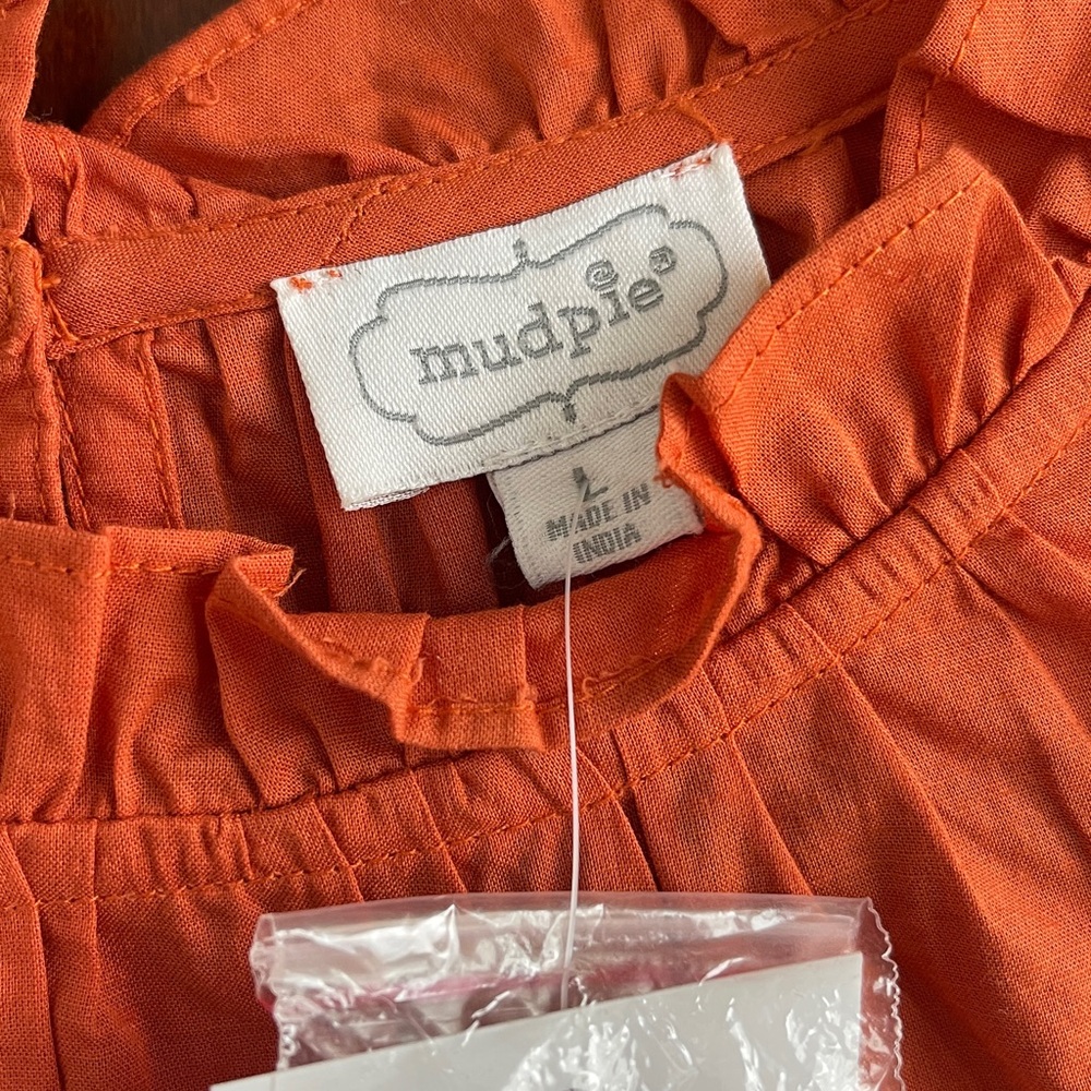 Mudpie Orange Ruffle Blouse - Picture 6 of 7
